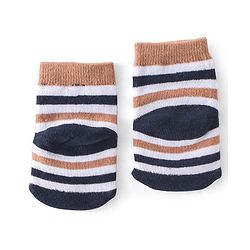 Cute Walk By Babyhug Terry Anti-Bacterial Ankle Length Socks With Teddy Print Pack Of 3 - White & Black