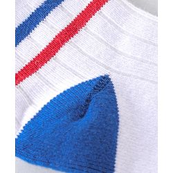 Cute Walk By Babyhug Anti-Bacterial Ankle Length Terry Socks Pack Of 3 - White & Blue