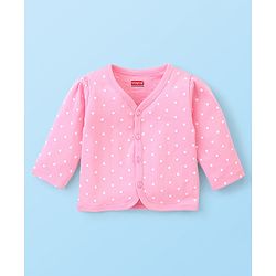 Babyhug 100% Cotton Full Sleeves Vest With Teddy Print Pack Of 3 - White Maroon & Pink