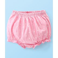 Babyhug 100% Cotton Bloomers Printed Pack of 3 - Pink & Red