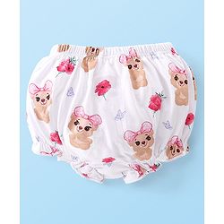 Babyhug 100% Cotton Bloomers Printed Pack of 3 - Pink & Red