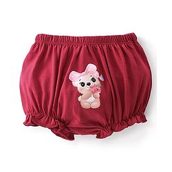 Babyhug 100% Cotton Bloomers Printed Pack of 3 - Pink & Red