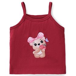Babyhug 100% Cotton Knit Sleeveless Slips Pack of 3  Bear Print - Multicolour