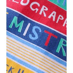 Babyhug Cotton Knit Full Sleeves Night Suit With Text Print - Multicolour
