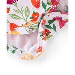 Babyhug 100% Cotton Full Sleeves Frock Style Onesie with Hairband Butterflies Print - Multicolour