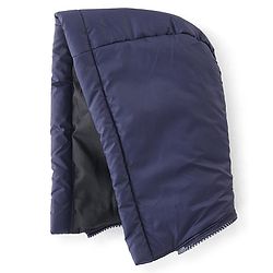 Babyhug Woven Full Sleeves Hooded Jacket With Solid Colour - Navy Blue & Orange