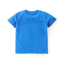 Babyhug 100% Cotton Knit Half Sleeves T-Shirt with Minion Graphics -Blue