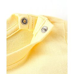 Babyhug Cotton Knit Full Sleeves Night Suit Butterfly Print - Yellow