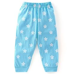 Babyhug Cotton Knit Full Sleeves Night Suit With Teddy Print - Blue