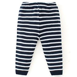Babyhug Knitted Full Sleeves Sweater Set With Stripes Design - Multicolour