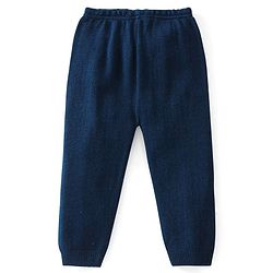 Babyhug Knitted Full Sleeves Baby Sweater Set with Snow Flakes Design - Navy Blue