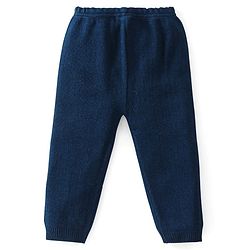 Babyhug Knitted Full Sleeves Baby Sweater Set with Snow Flakes Design - Navy Blue