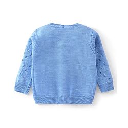 Babyhug Full Sleeves Sweater Set - Blur