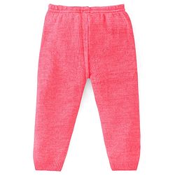 Babyhug Knitted Full Sleeves Baby Sweater Set with Floral Design - Peach