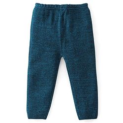 Babyhug Knitted Full Sleeves Baby Sweater Set with Floral Design - Navy Blue