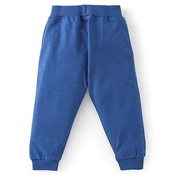 Babyhug 100% Cotton Terry Knit Half & Full Sleeves T-Shirt & Lounge Pant Stripes & Penguin Print - Yellow Red & Blue