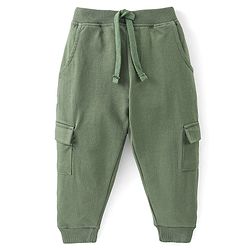Babyhug 100% Cotton Knit Half Sleeves Striped T-Shirt and Lounge Pant - Green & Yellow
