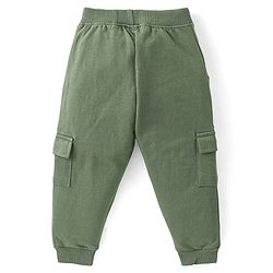 Babyhug 100% Cotton Knit Half Sleeves Striped T-Shirt and Lounge Pant - Green & Yellow