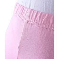 Babyhug Cotton Lycra Full Length Leggings Solid Colour - Pink
