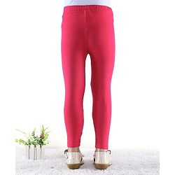 Babyhug Cotton Lycra Full Length Leggings Solid Colour - Fushia