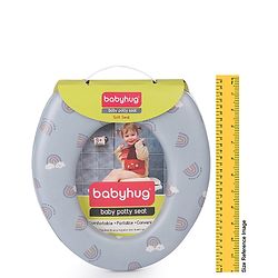 Babyhug Soft Cushioned Baby Potty Seat Rainbow Print- Green & Blue
