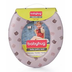 Babyhug Soft Cushioned Baby Potty Seat Panda Print - Coffee