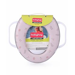 Babyhug Soft Potty Seat With Handle Strawberry Print - Light Pink