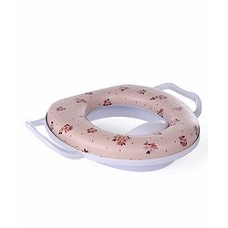 Babyhug Cushioned Potty Seat With Handle Floral Print - Cream