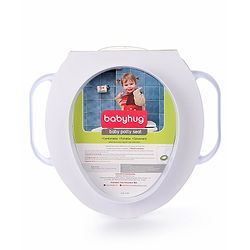Babyhug Cushioned Potty Seat With Handle Floral Print - Cream