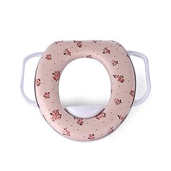 Babyhug Cushioned Potty Seat With Handle Floral Print - Cream