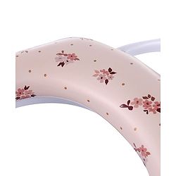 Babyhug Cushioned Potty Seat With Handle Floral Print - Cream