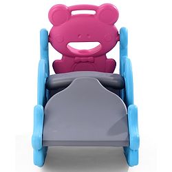 Babyhug 3 in 1 Slider and See-Saw and Basketball Ring with A Hard Plastic Ball (Colour May Vary)