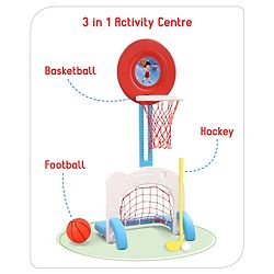 Babyhug 3-In-1 Multi-Activity Playset - Red/White