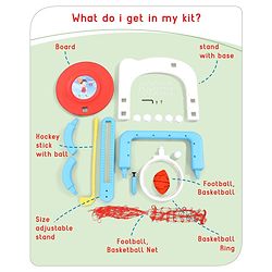 Babyhug 3-In-1 Multi-Activity Playset - Red/White
