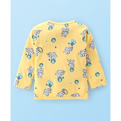 Babyhug 100% Cotton Full Sleeves Elephant Print Front Open Vests Pack of 3 - Multicolour