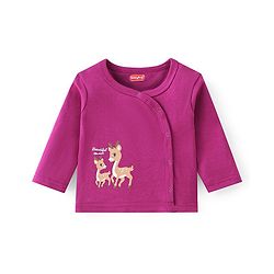 Babyhug 100% Cotton Interlock Knit Full Sleeves Vest Deer Print - Multicolor