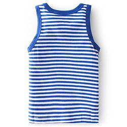 Babyhug 100% Cotton Sleeveless Sando Striped Pack of 2 - Blue