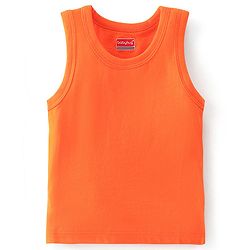 Babyhug 100% Cotton Sleeveless Sando Striped Pack of 2 - Orange
