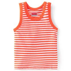 Babyhug 100% Cotton Sleeveless Sando Striped Pack of 2 - Orange