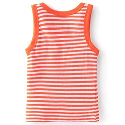 Babyhug 100% Cotton Sleeveless Sando Striped Pack of 2 - Orange