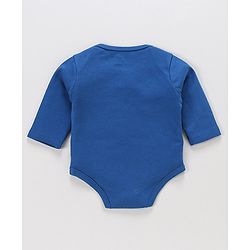 Babyhug 100% Cotton Full Sleeves Onesie with Lounge Pant Bear Print - Blue