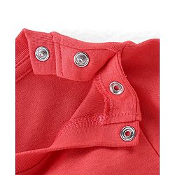 Babyhug Cotton Knit Full Sleeves Night Suit With Car Print - Red