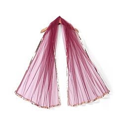 Babyhug Sleeveless Velvet Embroidered Lehenga Choli and Dupatta Set - Maroon