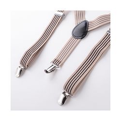 Babyhug Bow & Suspender Set Striped - Beige