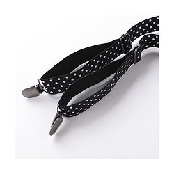 Babyhug Bow & Suspender Set Polka Dot Print - Black