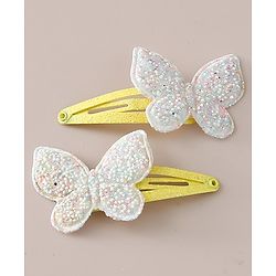 Babyhug Snap Clips with Butterfly Applique Free Size Pack of 12 - Multicolour