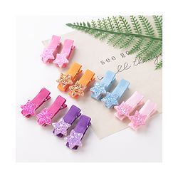Babyhug Hair Pins And Clips  Free Size Pack of 12 - Multicolor
