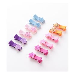 Babyhug Hair Pins And Clips  Free Size Pack of 12 - Multicolor