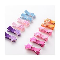 Babyhug Hair Pins And Clips  Free Size Pack of 12 - Multicolor