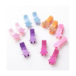 Babyhug Hair Pins And Clips  Free Size Pack of 12 - Multicolor